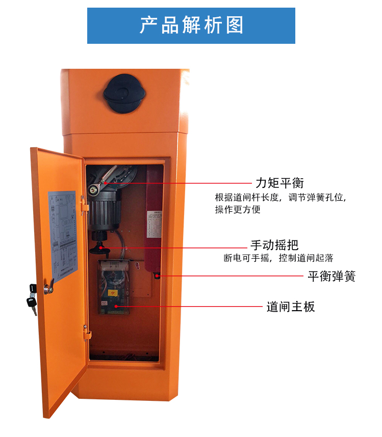 柵欄道閘電機結構圖